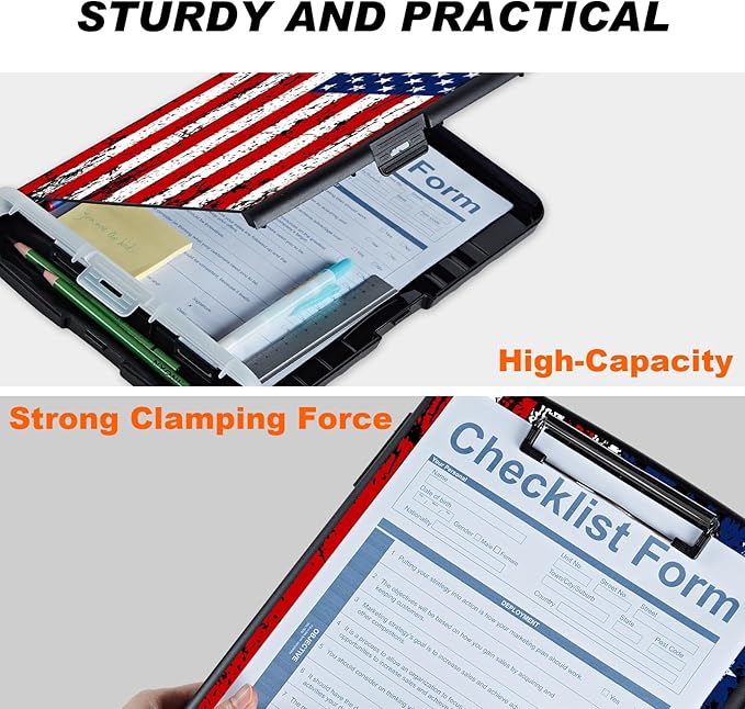Clipboard with Storage Compartment, 8.5 x 11 Letter Size Side Opening Clip - Image 3