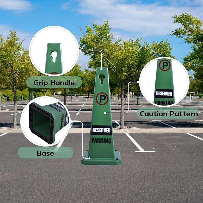 26.5" Caution Cones, 4-Sided Visible Safety Signs - Image 6