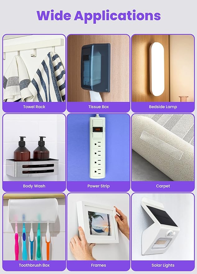 Upgraded Double Sided Tape Heavy Duty, Extra Large Nano Double Sided Adhesive - Image 5