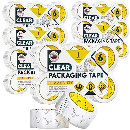 Packing Tape Clear Packaging Tape Heavy Duty Strong Shipping Refills Dispenser - Image 7