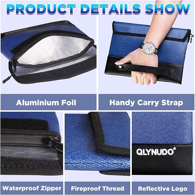 5200℉ Fireproof Money Bag for Cash, Fireproof Bag, Fireproof Pouch for - Image 4