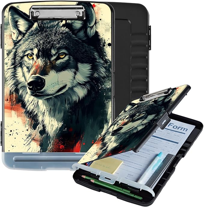 Clipboard with Storage Box & Pen Holder, Heavy Duty Clip Boards 8.5x11 by Unknown