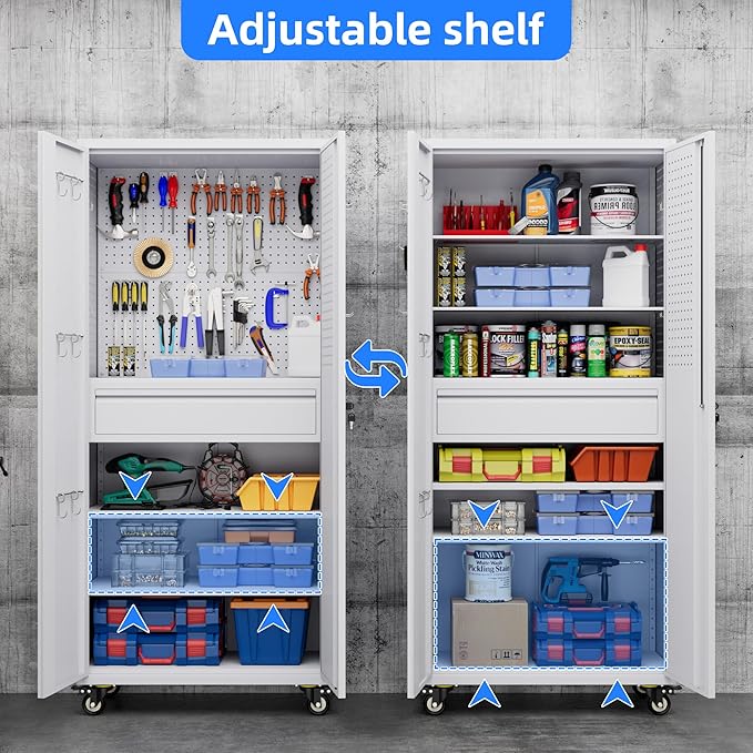 SUXXAN 71" Metal Garage Storage Cabinet - Image 7