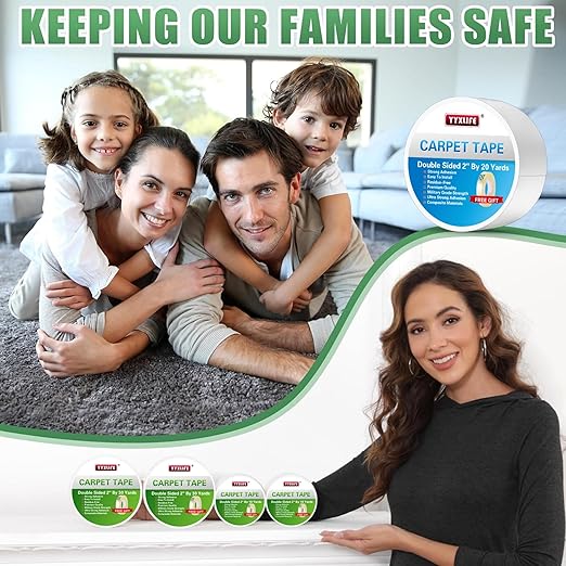 YYXLIFE Double Sided Carpet Tape, 2Inch x 20 Yards, - Image 5
