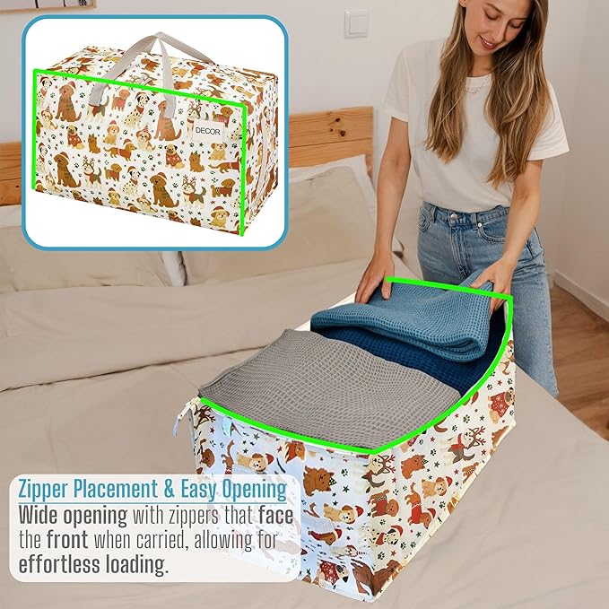 VENO 4 Pack Moving Bags and Large Christmas Decoration Storage Bins - Image 4