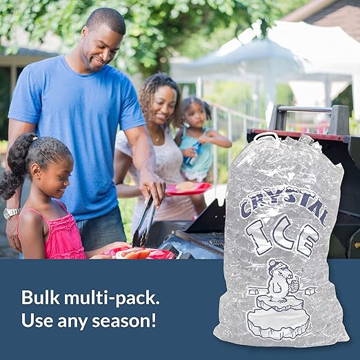 Pinnacle Mercantile 8 lb. Drawstring Ice Bags Heavy-Duty, Puncture-Resistant - Image 6