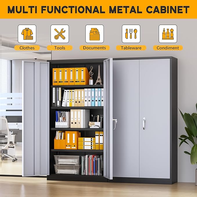 Greenvelly Metal Garage Storage Cabinet - Image 2