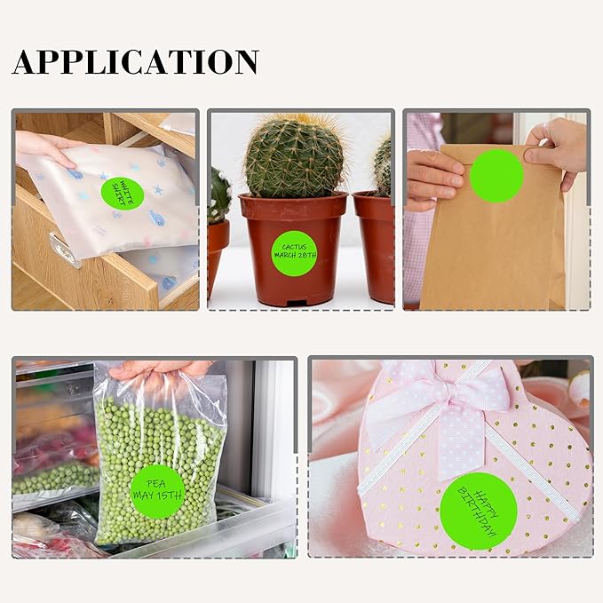 2 Inch Light Green Circle Stickers 500 Pcs, Permanent Color Coding Dots - Image 7
