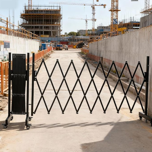 18 FT 44" High Industrial Metal Expandable Barricade，Retractable Traffic Fence - Image 2
