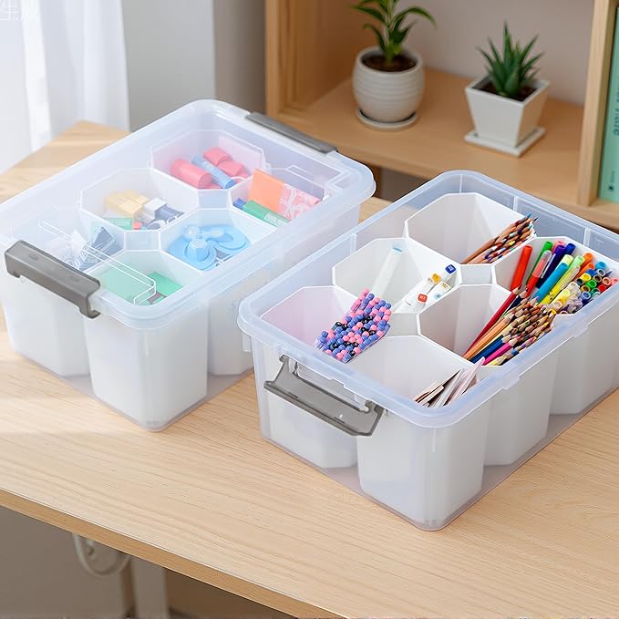 Citylife 17 QT Plastic Storage Bins Clear Storage Box - Image 5