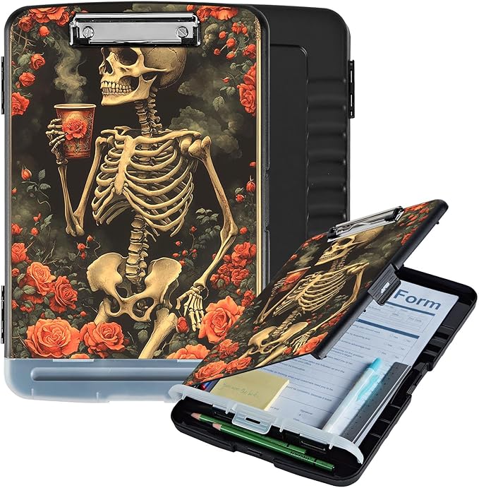Clipboard with Storage Box & Pen Holder, Heavy Duty Clip Boards 8.5x11 by Unknown