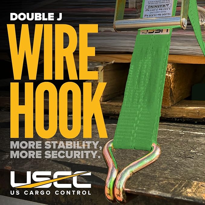 US Cargo Control Wire Hook Ratchet Strap 2 Inch x 30 Foot, 000 LBS Break - Image 6
