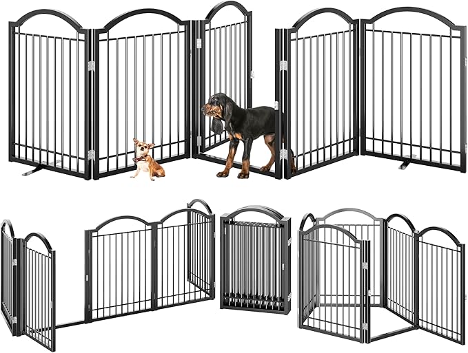 BHG Metal No-Assembly Freestanding Dog Gate - Image 3