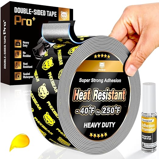 Double Sided Tape Heat Resistant Heavy Duty, Waterproof Outdoor Indoor by PHIXBEAR