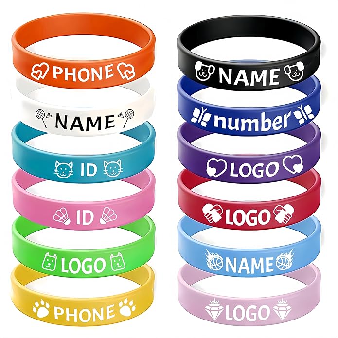 Custom Silicone Wristbands Bulk, Personalize by Handmade