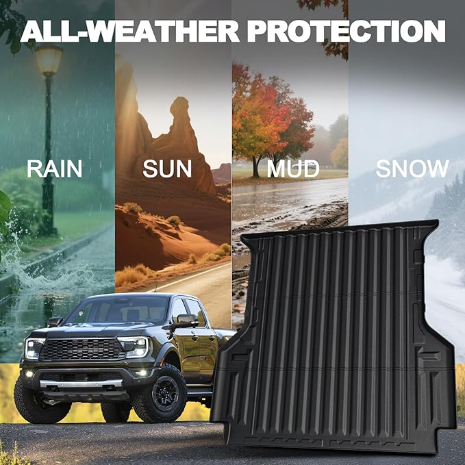 Truck Bed Mat for Ford Ranger 2025 2024, All Weather Truck Bed Liner for 2025 - Image 8