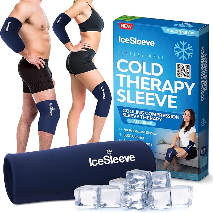 IceSleeve Elbow & Knee Ice Pack Wrap, Reusable Ice Sleeve by IceBeanie