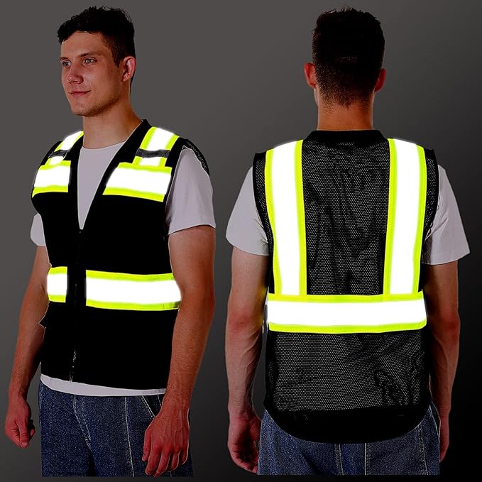 ProtectX 6 Pockets High Visibility Safety Vest - Image 3