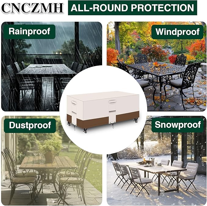 Heavy Duty Patio Furniture Covers Waterproof, 600D Outdoor Furniture Cover - Image 6