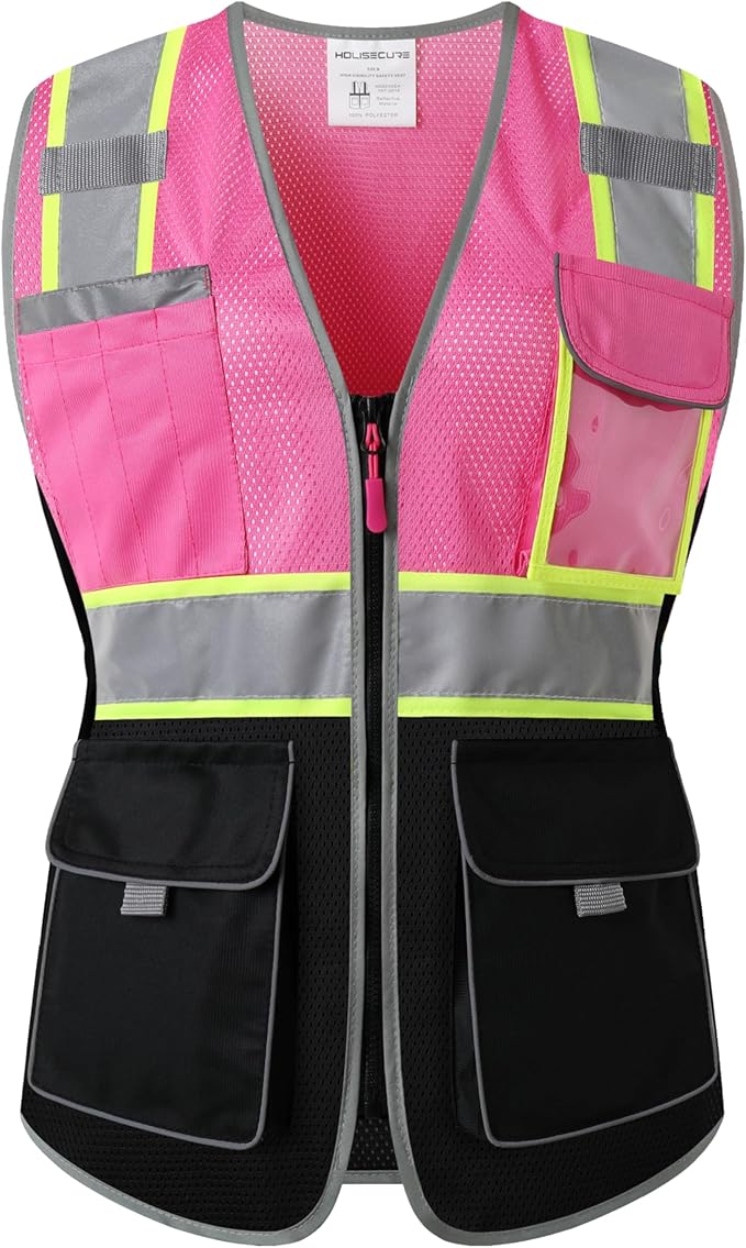 Safety Vest for women, Hi vis Reflective Lady Work vest - Image 2