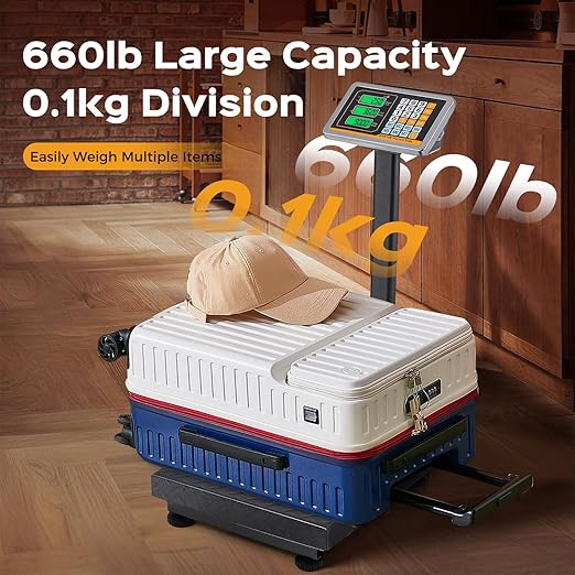 Bonvoisin Digital Platform Scale 660LBs Heavy Duty Floor Scale KG/LB Switchable - Image 2