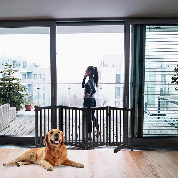 LZRS Freestanding Extra Wide Dog Gate 30 inch Tall - Image 8
