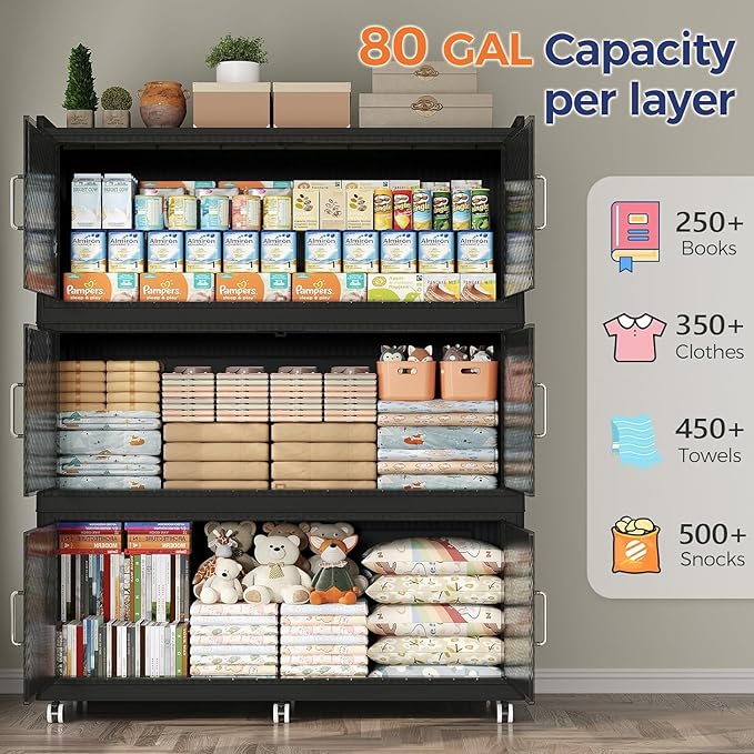 240Gal Extra Large Stackable Storage Bins - Image 4