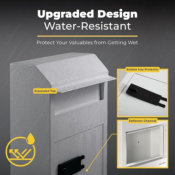Volcora Key Drop Box with Lock, Drop Slot Depository Safe Box Digital Keypad - Image 3