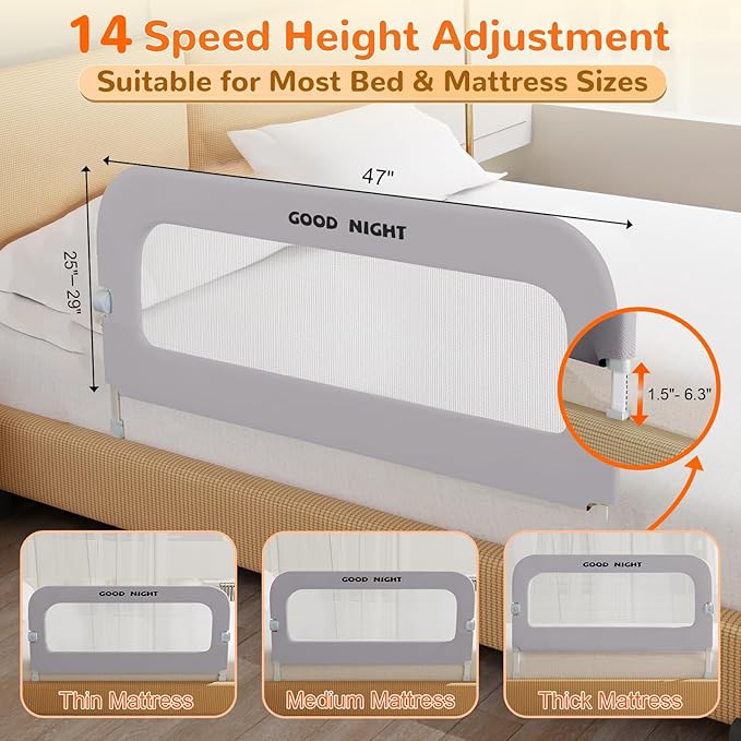 Bed Guard Rail for Toddlers - Image 3