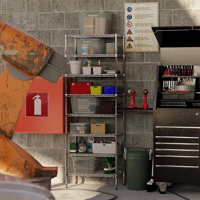 18" Deep x 30" Wide x 86" Height Wire Shelving Kit | 8-Tier | NSF Commercial - Image 7
