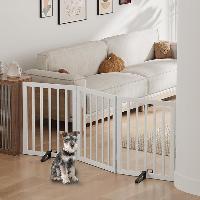 Dog Gate, Bamboo Freestanding Dog Gates - Image 6