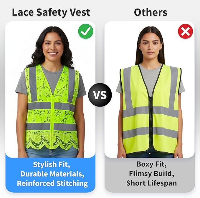 Lace-Mesh Safety Vest for Women & Men - Image 6
