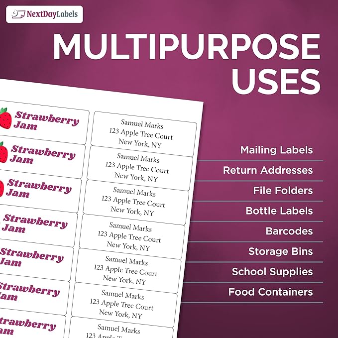 NextDayLabels – 4" x 1-1/3" Rectangular Sticker Labels - Image 5