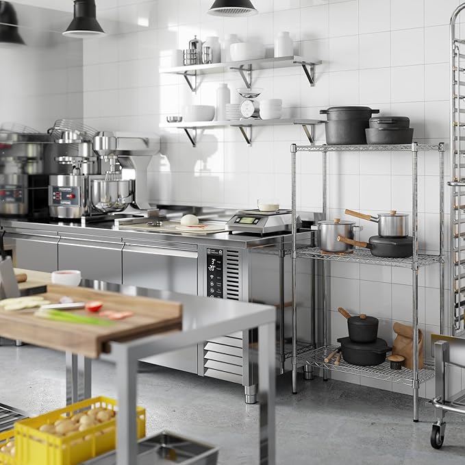 14" Deep x 30" Wide x 54" Height Wire Shelving Kit | 3-Tier | NSF Commercial - Image 7