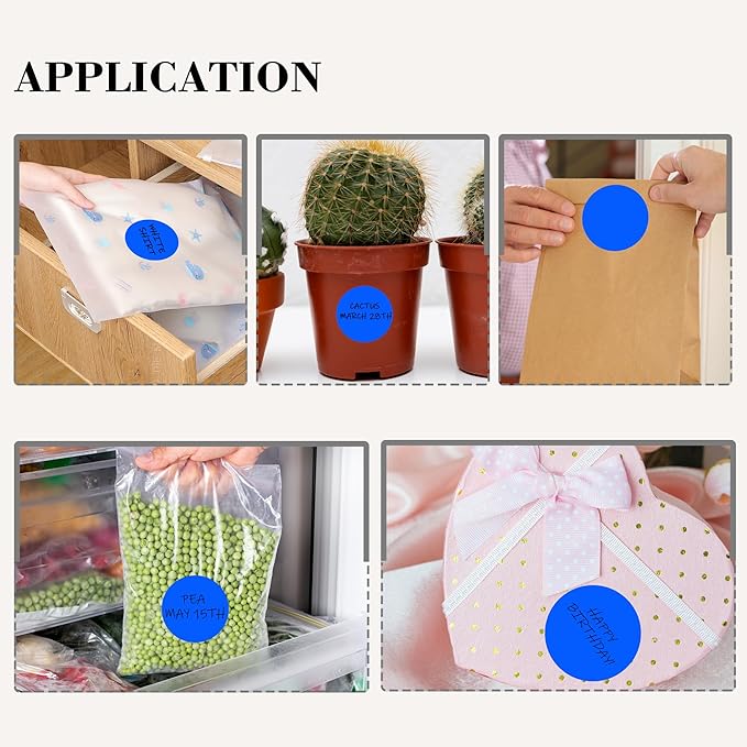 2 Inch Blue Circle Stickers 500 Pcs, Permanent Color Coding Dots - Image 7
