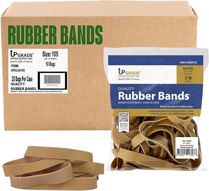 Upgrade Rubber Bands, Size 105, 1 lb Bags, Made in USA - Image 7