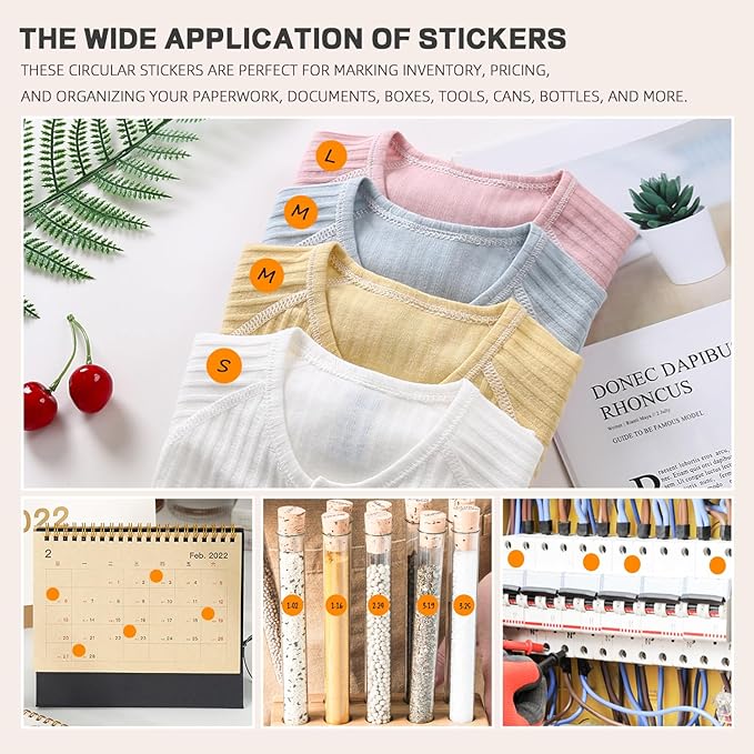 PARLAIM 1/2 Inch Round Adhesive Color-Code Dot Stickers, 500 Stickers Inventory - Image 6