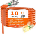 HUANCHAIN 12/3 Gauge Heavy Duty Outdoor Extension Cord 10 ft Waterproof by huanchain