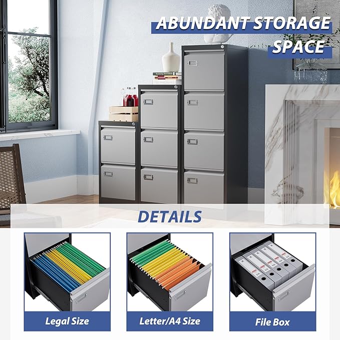 2 Drawer File Cabinet, Filing Cabinets - Image 6