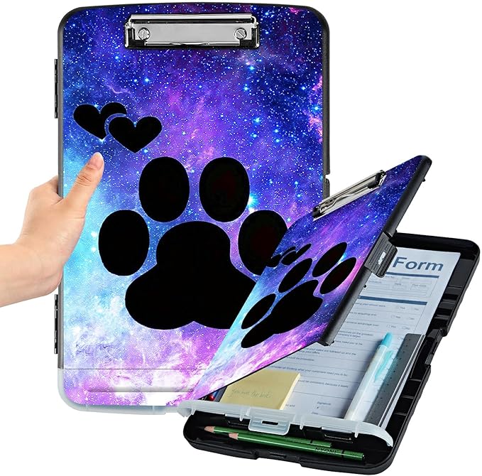 File Clipboard Storage with Pen Holder High Capacity Plastic Nursing Clipboards by DIGTIALL