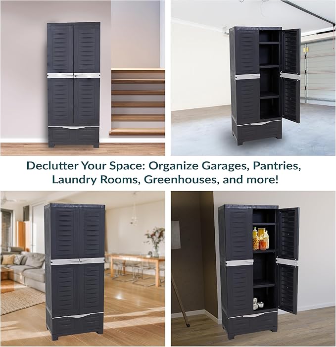 Sunnydaze Lockable Storage Cabinet - Image 5