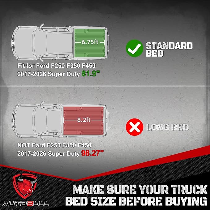 Truck Bed Mat Bed Liner Fit for Ford F250 F350 F450 2017-2026 Super Duty - Image 2