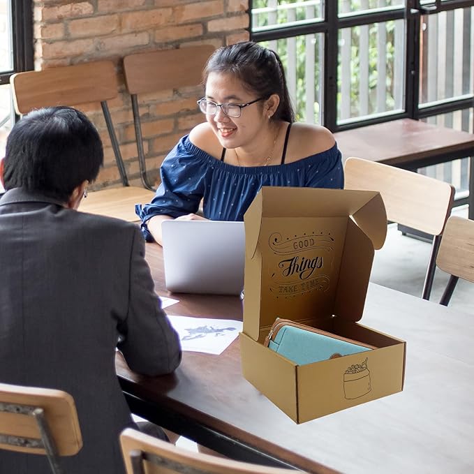 7x7x3 Inches Shipping Boxes Set of 25，Brown Cardboard Boxes Recyclable - Image 8