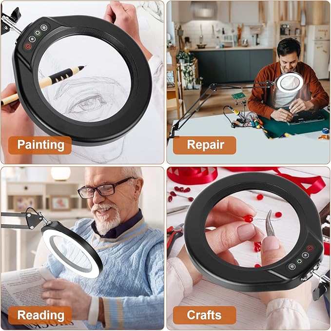 VEEMAGNI 10X 5 Inch Large Real Glass Magnifying Glass - Image 7