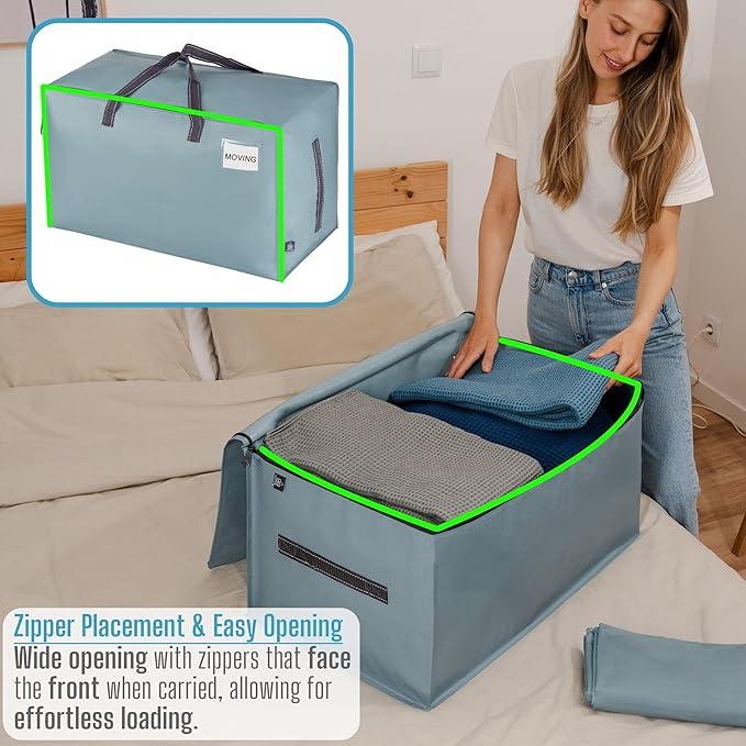 VENO 4 Pack Moving Bags and Large Christmas Decoration Storage Bins - Image 3