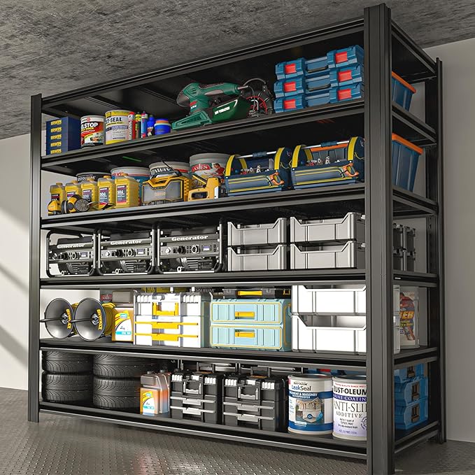 6-Tier 55" W x 24" D x 84" H Garage Shelving 3500LBS Storage Shelves Heavy Duty - Image 2