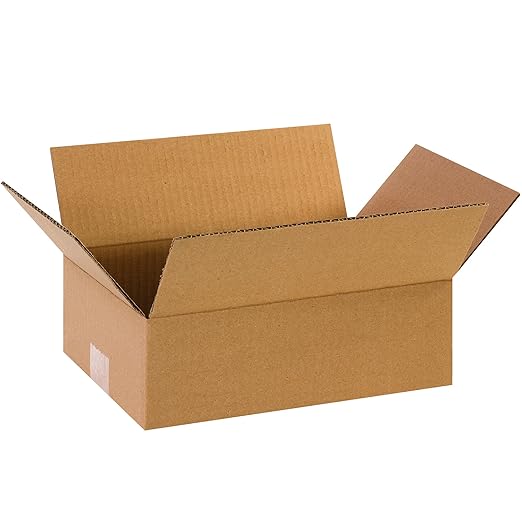 TAPE LOGIC 12 x 8 x 4 Corrugated Cardboard Boxes, Flat 12"L x 8"W x 4"H by TapeLogic