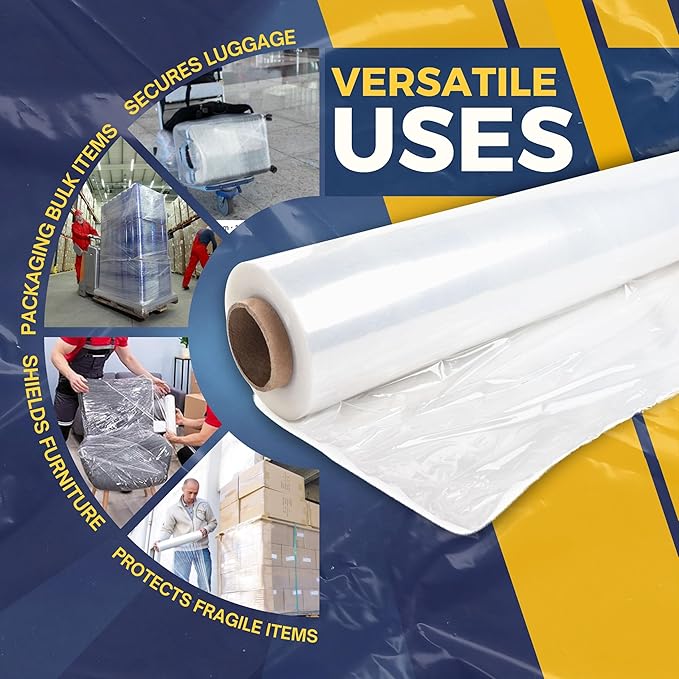 Rockin Rolls Stretch Film Wrap, 4 Rolls Heavy Duty Pallet Wrap – 18" x 1500 FT - Image 3