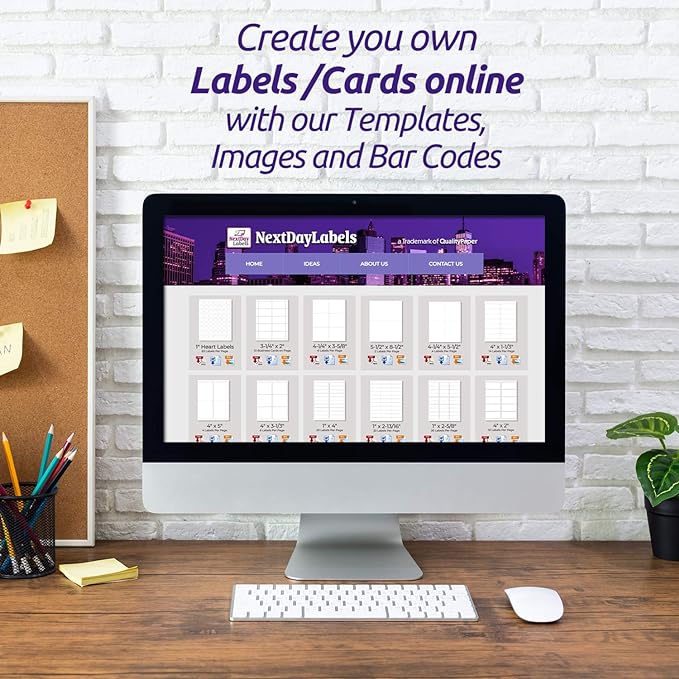 NextDayLabels - 2 Inch Round Stickers - Matte White Blank Laser/Inkjet Labels - - Image 4