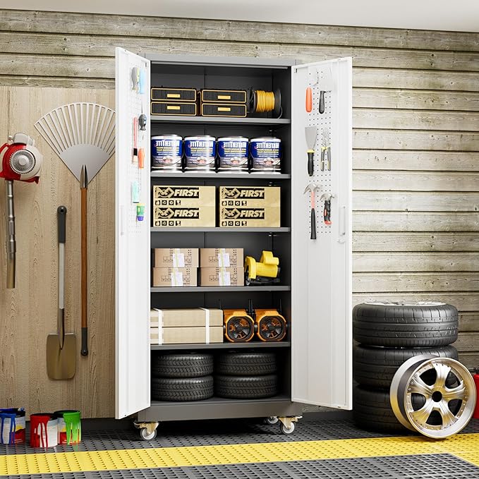Aobabo Upgrade 71H''*32''W*16''D Metal Garage Storage Cabinet - Image 2